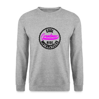 Des mamies cool font de la moto - Sweat-shirt Unisexe - gris chiné - Devant - Alina (178cm) & Michal (187cm)