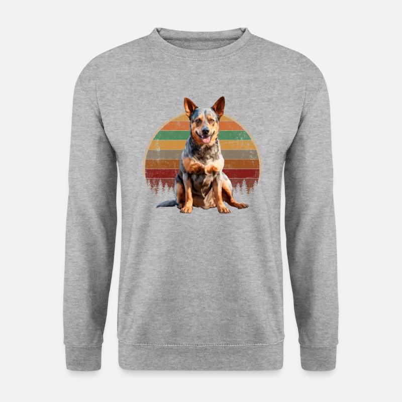 Australian Cattle Dog - Unisex Pullover - Weißgrau meliert