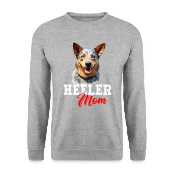 Australian Cattle Dog - Unisex Pullover - Weißgrau meliert - Vorne - Alina (178cm) & Michal (187cm)