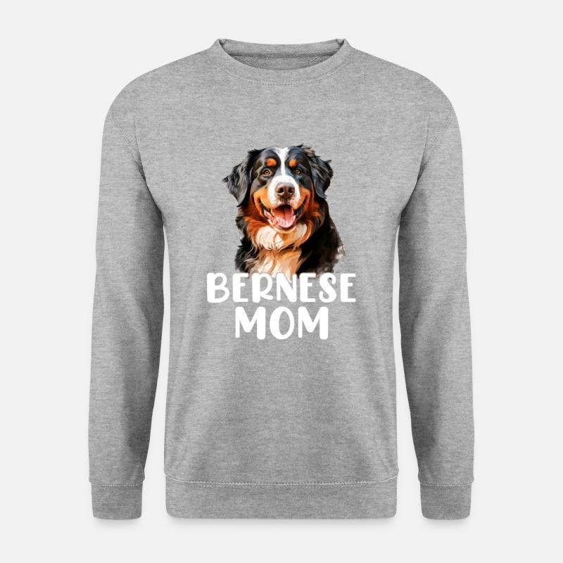 bernese mountain dog - Unisex Pullover - Weißgrau meliert