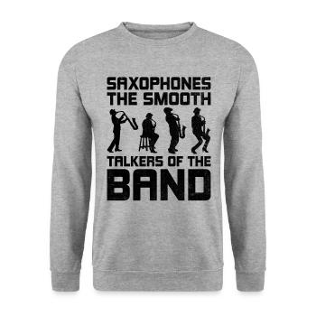 Marching Band Sayings Funny Marching Instruments - Unisex Sweatshirt - salt & pepper - Front - Alina (178cm) & Michal (187cm)