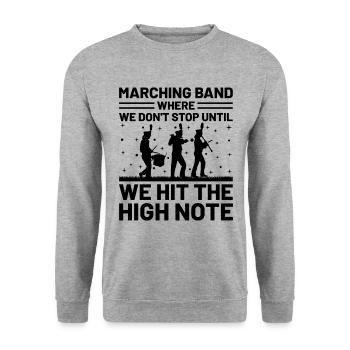 Marching Band Sayings Funny Marching Instruments - Unisex Sweatshirt - salt & pepper - Front - Alina (178cm) & Michal (187cm)