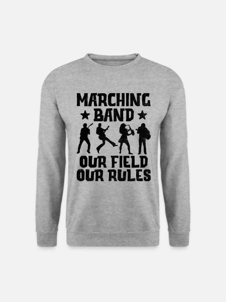 Blaskapelle Sprüche Lustige Marschinstrumente - Unisex Pullover - Weißgrau meliert