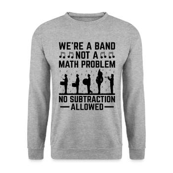 Marching Band Sprüche Lustige Marching Instrumente - Unisex Pullover - Weißgrau meliert - Vorne - Alina (178cm) & Michal (187cm)