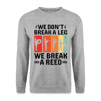 Marching Band Sayings Funny Marching Instruments - Unisex Sweatshirt - salt & pepper - Front - Alina (178cm) & Michal (187cm)