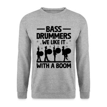 Marching Band Sayings Funny Marching Instruments - Unisex Sweatshirt - salt & pepper - Front - Alina (178cm) & Michal (187cm)
