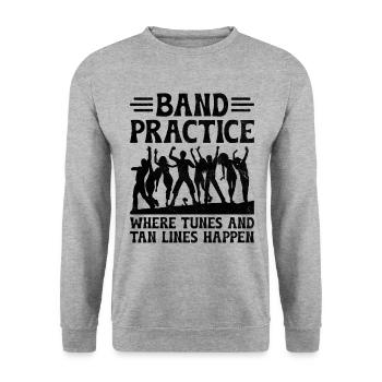 Marching Band Sayings Funny Marching Instruments - Unisex Sweatshirt - salt & pepper - Front - Alina (178cm) & Michal (187cm)