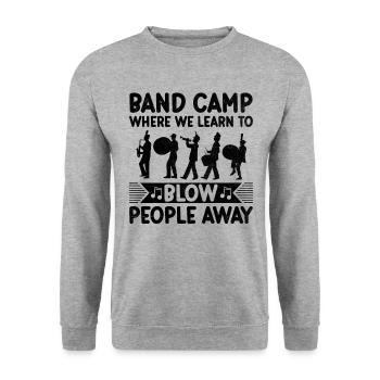 Marching Band Sayings Funny Marching Instruments - Unisex Sweatshirt - salt & pepper - Front - Alina (178cm) & Michal (187cm)
