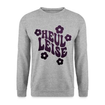 Heul leise lustiger Spruch nur die Harten - Unisex Pullover - Weißgrau meliert - Vorne - Alina (178cm) & Michal (187cm)