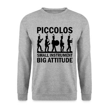 Marching Band Sayings Funny Marching Instruments - Unisex Sweatshirt - salt & pepper - Front - Alina (178cm) & Michal (187cm)