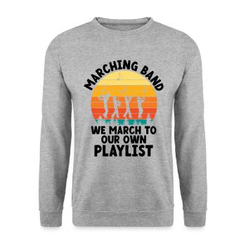 Marching Band Sayings Funny Marching Instruments - Unisex Sweatshirt - salt & pepper - Front - Alina (178cm) & Michal (187cm)