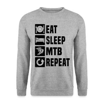 Cycling Cycling Mountain biking Mountain bikers - Unisex Sweatshirt - salt & pepper - Front - Alina (178cm) & Michal (187cm)