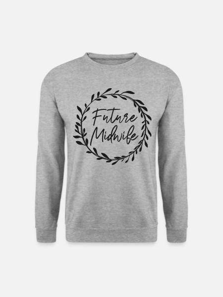 Nurse Midwife Birth Worker Rainbow - Unisex Pullover - Weißgrau meliert