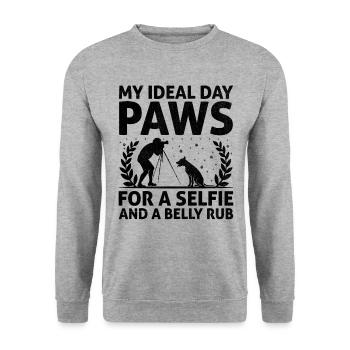 Dog Lover Photography Loves Dog Photographer Dogs - Unisex Sweatshirt - salt & pepper - Front - Alina (178cm) & Michal (187cm)