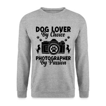 Dog Lover Photography Loves Dog Photographer Dogs - Unisex Sweatshirt - salt & pepper - Front - Alina (178cm) & Michal (187cm)