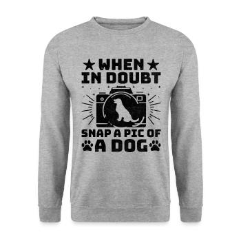 Dog Lover Photography Loves Dog Photographer Dogs - Unisex Sweatshirt - salt & pepper - Front - Alina (178cm) & Michal (187cm)