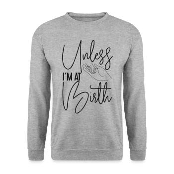 LD Labour And Delivery Nurse - Unisex Sweatshirt - salt & pepper - Front - Alina (178cm) & Michal (187cm)