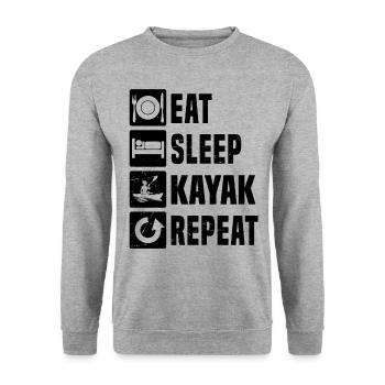 Kayak Canoë Kayak Homme Kayak Femme - Sweat-shirt Unisexe - gris chiné - Devant - Alina (178cm) & Michal (187cm)
