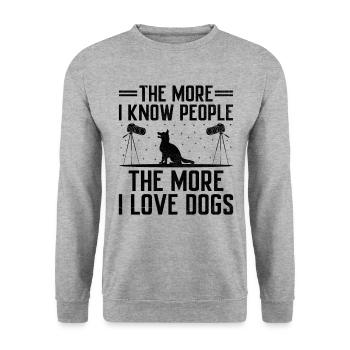 Dog Lover Photography Loves Dog Photographer Dogs - Unisex Sweatshirt - salt & pepper - Front - Alina (178cm) & Michal (187cm)
