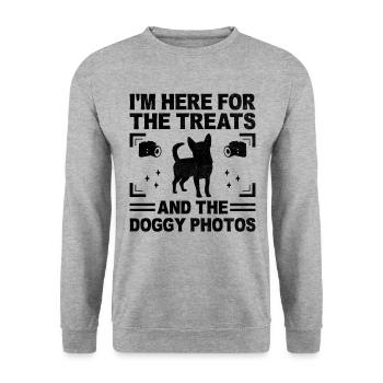 Dog Lover Photography Loves Dog Photographer Dogs - Unisex Sweatshirt - salt & pepper - Front - Alina (178cm) & Michal (187cm)