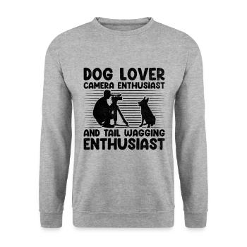 Dog Lover Photography Loves Dog Photographer Dogs - Unisex Sweatshirt - salt & pepper - Front - Alina (178cm) & Michal (187cm)