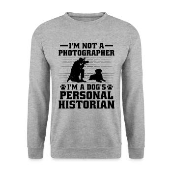 Dog Lover Photography Loves Dog Photographer Dogs - Unisex Sweatshirt - salt & pepper - Front - Alina (178cm) & Michal (187cm)