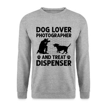 Dog Lover Photography Loves Dog Photographer Dogs - Unisex Sweatshirt - salt & pepper - Front - Alina (178cm) & Michal (187cm)