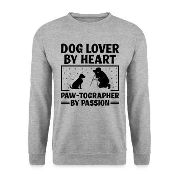 Dog Lover Photography Loves Dog Photographer Dogs - Unisex Sweatshirt - salt & pepper - Front - Alina (178cm) & Michal (187cm)