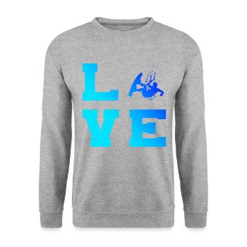 Kitesurfer Men Kitesurfing Women Kitesurfing - Unisex Sweatshirt - salt & pepper - Front - Alina (178cm) & Michal (187cm)