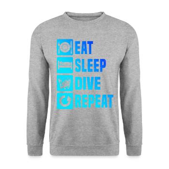 Diver Scuba Tauchen Tauchen Scuba Diver - Unisex Pullover - Weißgrau meliert - Vorne - Alina (178cm) & Michal (187cm)