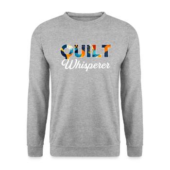 Sewciopath, Quilting sewing - Unisex Pullover - Weißgrau meliert - Vorne - Alina (178cm) & Michal (187cm)