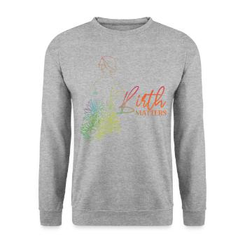 LD Labour And Delivery Nurse - Unisex Sweatshirt - salt & pepper - Front - Alina (178cm) & Michal (187cm)