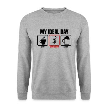 My Perfect Day Volleyball Volleyball Player - Unisex Sweatshirt - salt & pepper - Front - Alina (178cm) & Michal (187cm)
