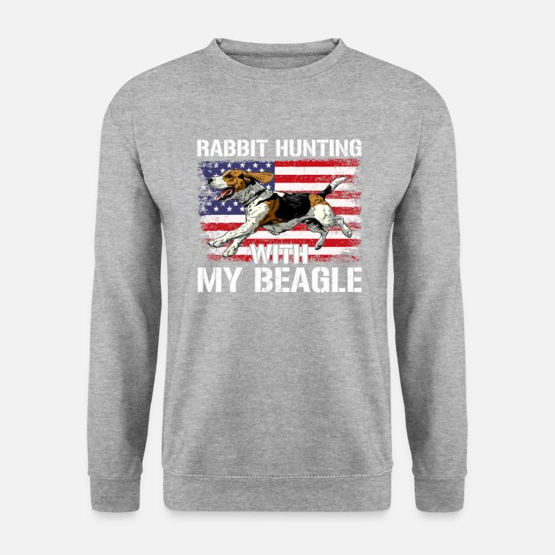 beagle rabbit hunting, beagle - Unisex Sweatshirt - salt & pepper