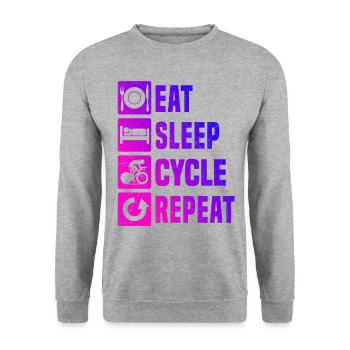 Rennradfahrer Roadbike Rennrad Rennradfahren - Unisex Pullover - Weißgrau meliert - Vorne - Alina (178cm) & Michal (187cm)