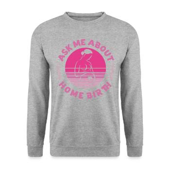 Infirmière spécialisée dans le travail et l’accouchement - Sweat-shirt Unisexe - gris chiné - Devant - Alina (178cm) & Michal (187cm)