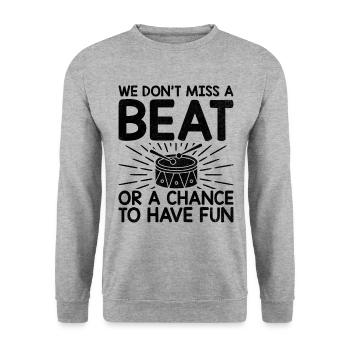 Drum Corps Marching Band Drum Corp Music Percussio - Unisex Pullover - Weißgrau meliert - Vorne - Alina (178cm) & Michal (187cm)