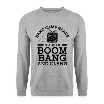 Drum Corps Marching Band Drum Corp Music Percussio - Unisex Pullover - Weißgrau meliert - Vorne - Alina (178cm) & Michal (187cm)