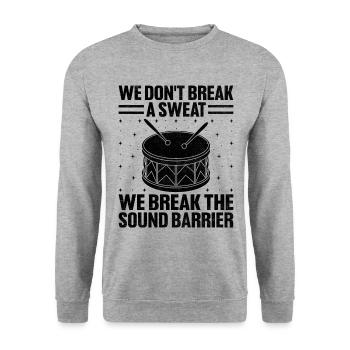 Drum Corps Marching Band Drum Corp Music Percussio - Unisex Sweatshirt - salt & pepper - Front - Alina (178cm) & Michal (187cm)