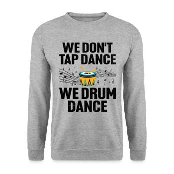 Drum Corps Marching Band Drum Corp Music Percussio - Unisex Sweatshirt - salt & pepper - Front - Alina (178cm) & Michal (187cm)