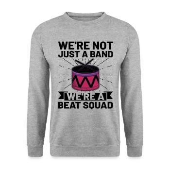 Drum Corps Marching Band Drum Corp Music Percussio - Unisex Pullover - Weißgrau meliert - Vorne - Alina (178cm) & Michal (187cm)
