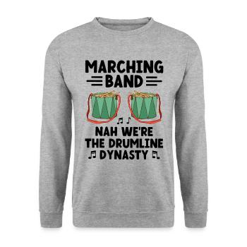 Drum Corps Marching Band Drum Corp Music Percussio - Unisex Pullover - Weißgrau meliert - Vorne - Alina (178cm) & Michal (187cm)