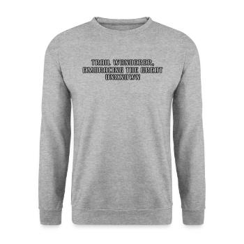 Randonnée - Trail wanderer, embrassant le grand - Sweat-shirt Unisexe - gris chiné - Devant - Alina (178cm) & Michal (187cm)