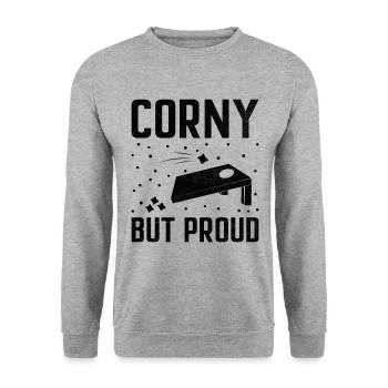 Cornhole Spieler Cornhole Sport Lustig Cornhole Be - Unisex Pullover - Weißgrau meliert - Vorne - Alina (178cm) & Michal (187cm)