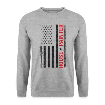 House Painter Decorator American - Unisex Sweatshirt - salt & pepper - Front - Alina (178cm) & Michal (187cm)