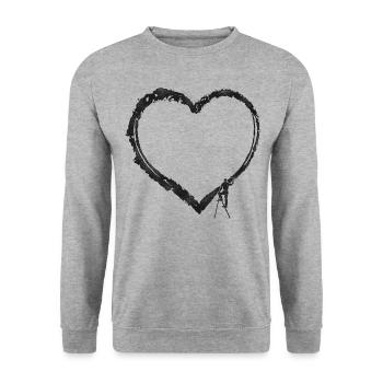 House Painter Decorator Heart - Unisex Sweatshirt - salt & pepper - Front - Alina (178cm) & Michal (187cm)