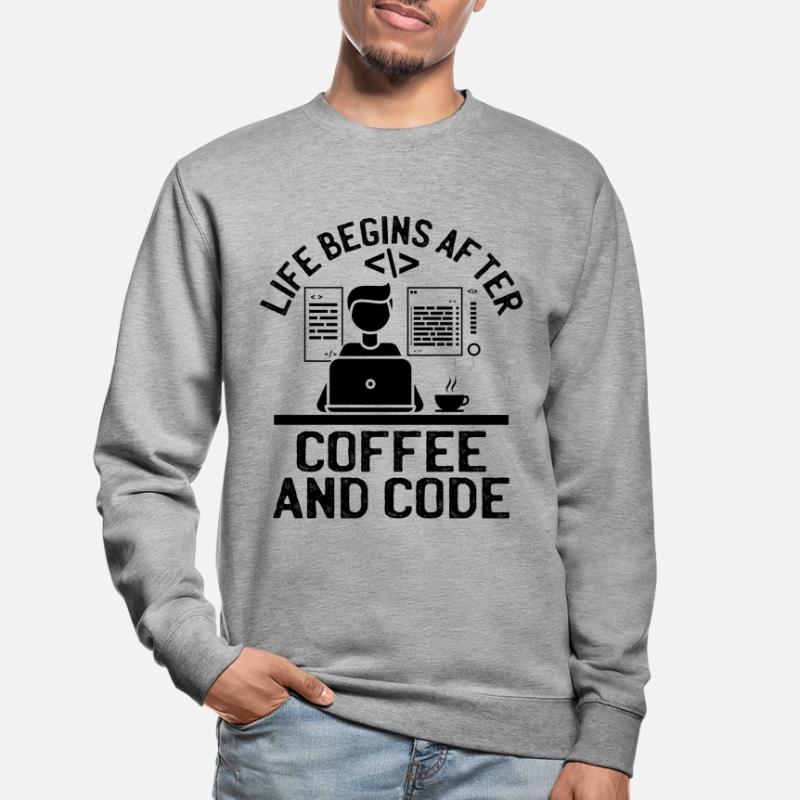 Café Codage Programmeur Codeur Développeur Nerd Coff Sweat-shirt Unisexe