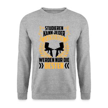 Vehicle Painters The Best Become Car Painters - Unisex Sweatshirt - salt & pepper - Front - Alina (178cm) & Michal (187cm)