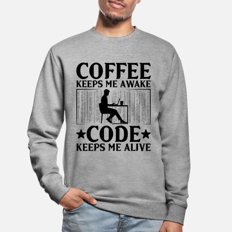 Kaffee-Codierung Programmierer Programmierer Entwickler Nerd Coff Unisex Pullover