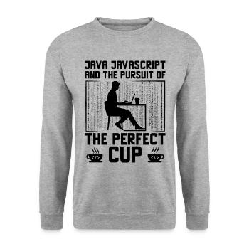 Café Codage Programmeur Codeur Développeur Nerd Coff - Sweat-shirt Unisexe - gris chiné - Devant - Alina (178cm) & Michal (187cm)